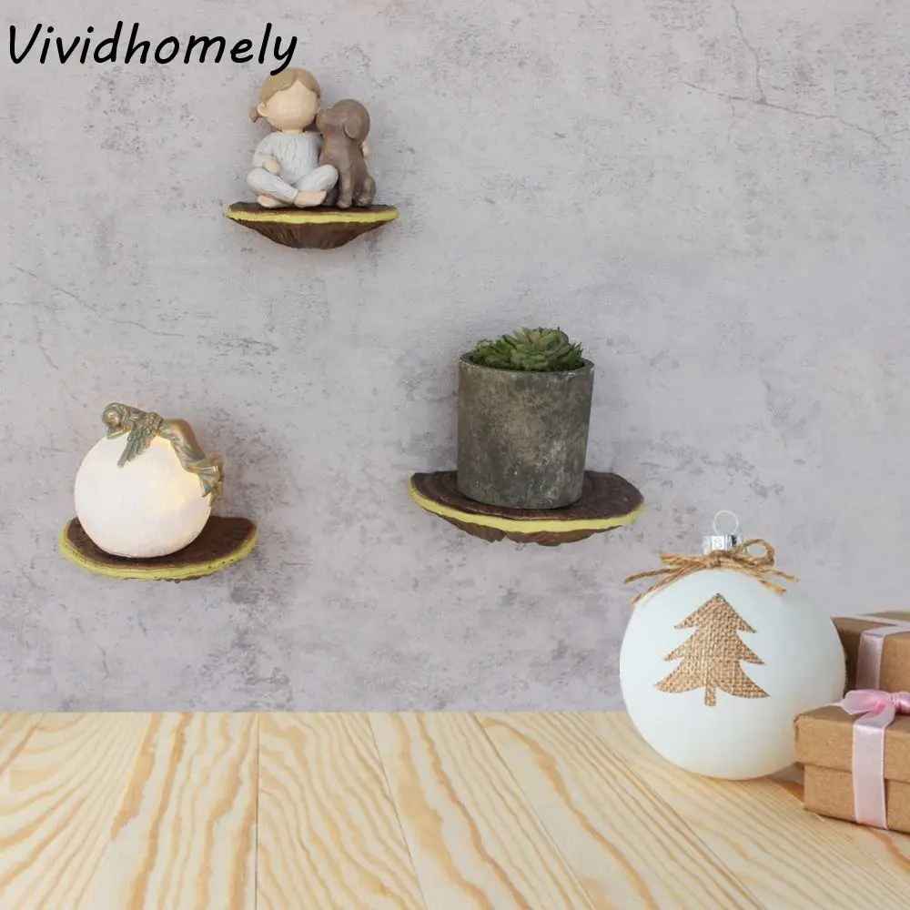 

3Pcs/set Hanging Mushroom Wall Shelf Hand-painted Realistic Simulation Mushroom Pendant Decorative Garden Mushroom Ornament