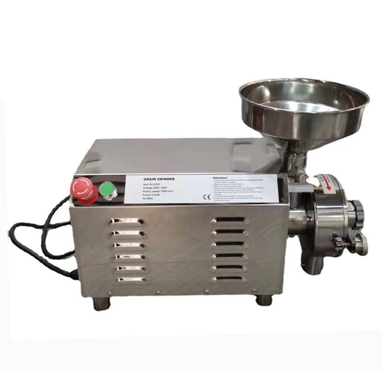 

HR-3000 Electric Grain Grinder 50KG 3000W Commercial Grinding Machine for Dry Grain Soybean Corn Spice Herb Coffee Bean Wheat