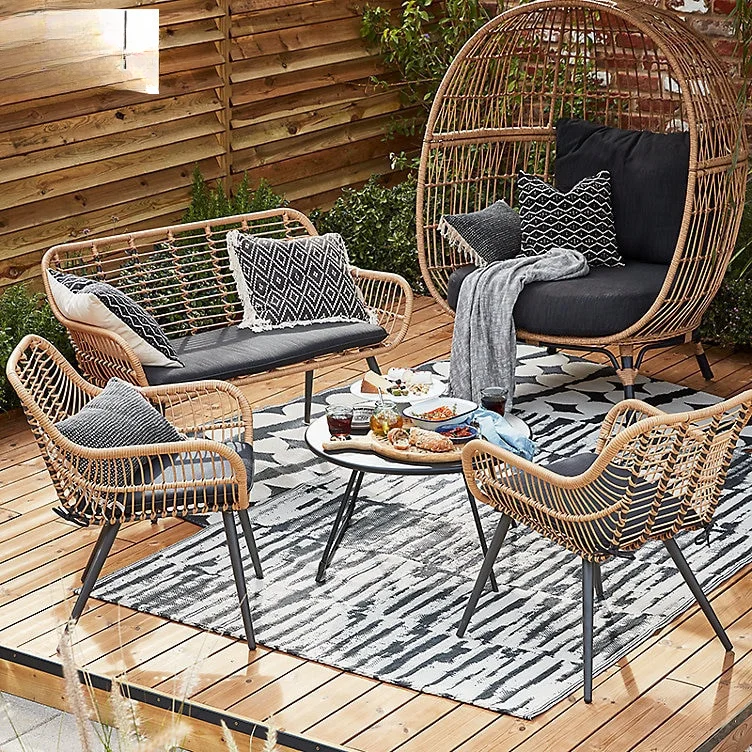 Outdoor Nordic Sofa Round Bird's Nest Sofa Lazy Rattan Chair Leisure