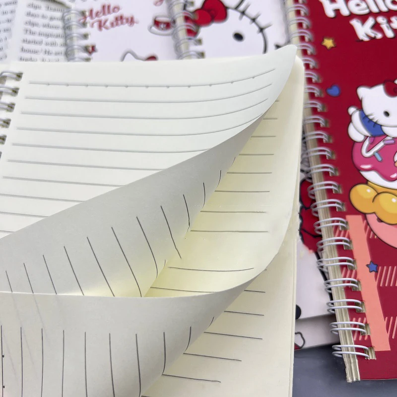 4pcs Sanrio Spiral Book Coil Notebook Hello Kitty Pachacco Horizontal Notepad Student Learning Korean Stationery School Supplies