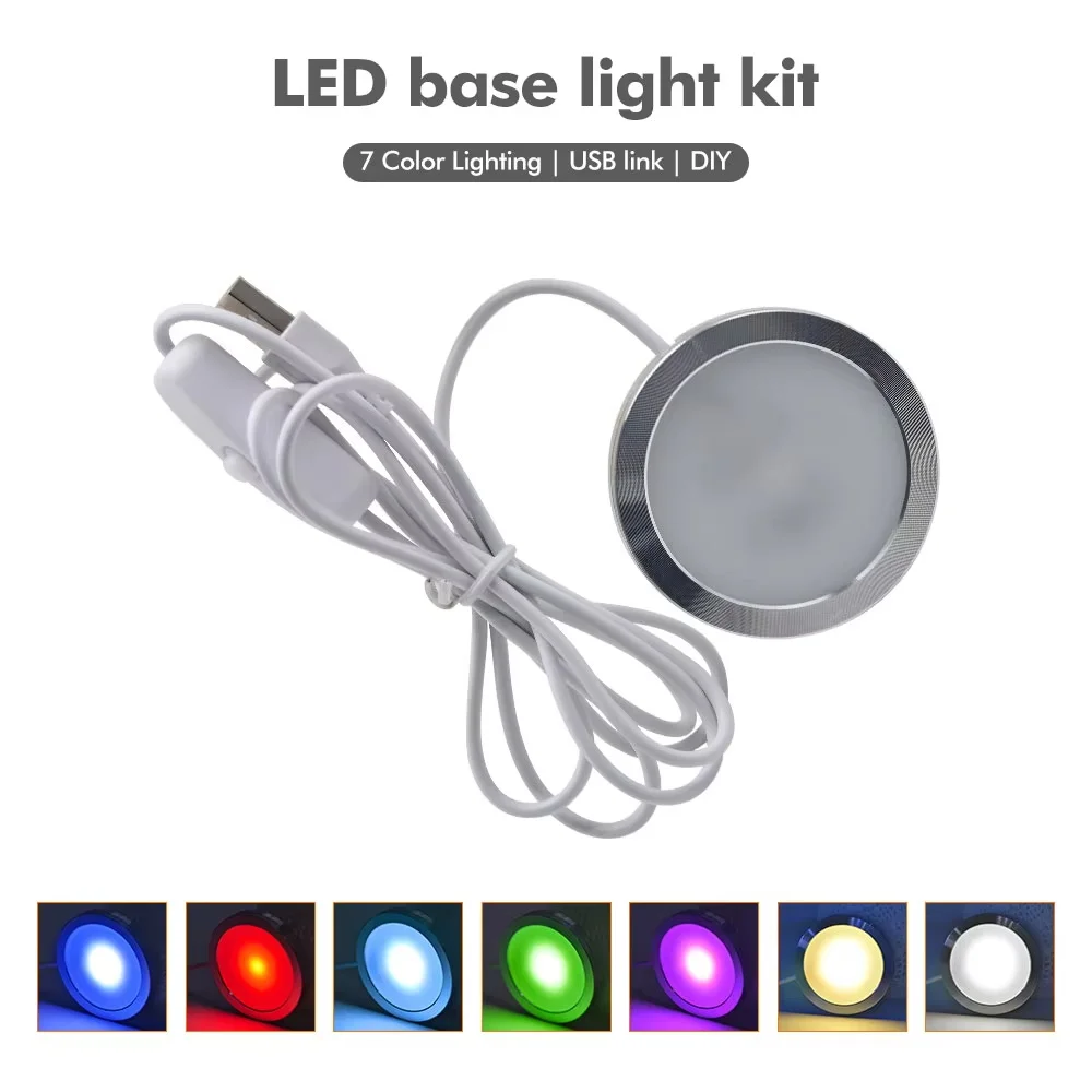 7 Color RGB Bambu Led Lamp Kit 001 Hardware For Bamboo Light Led Light Parts DIY Model Warm White/Multicolor Without Lamp Shell
