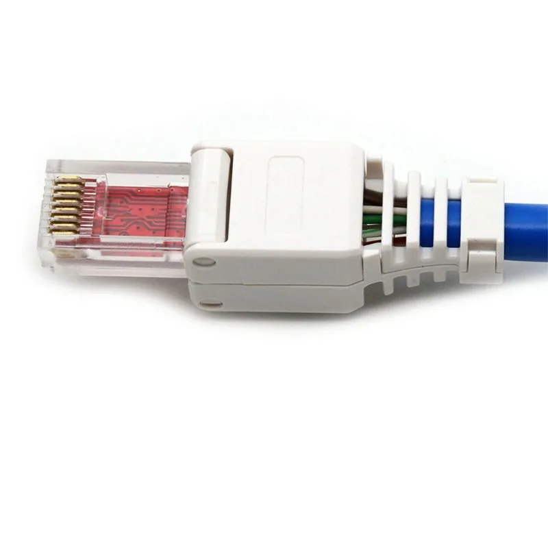 Multiple RJ45 Tool-less CAT6 Unshielded Crystal Head Plug Pressure Free UTP Network Connectors Ethernet Hardware Cable No Crimp