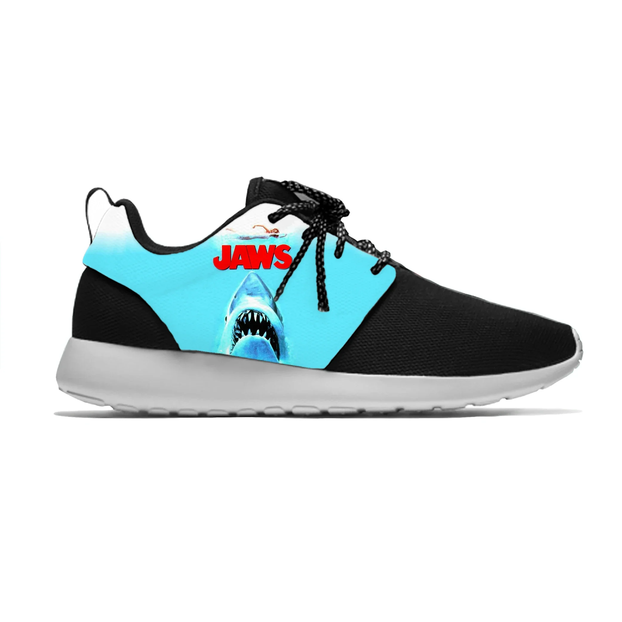 Anime Cartoon Jaws Movie Shark Horror Scary Funny Sport Running Shoes Casual Breathable Lightweight 3D Print Men Women Sneakers