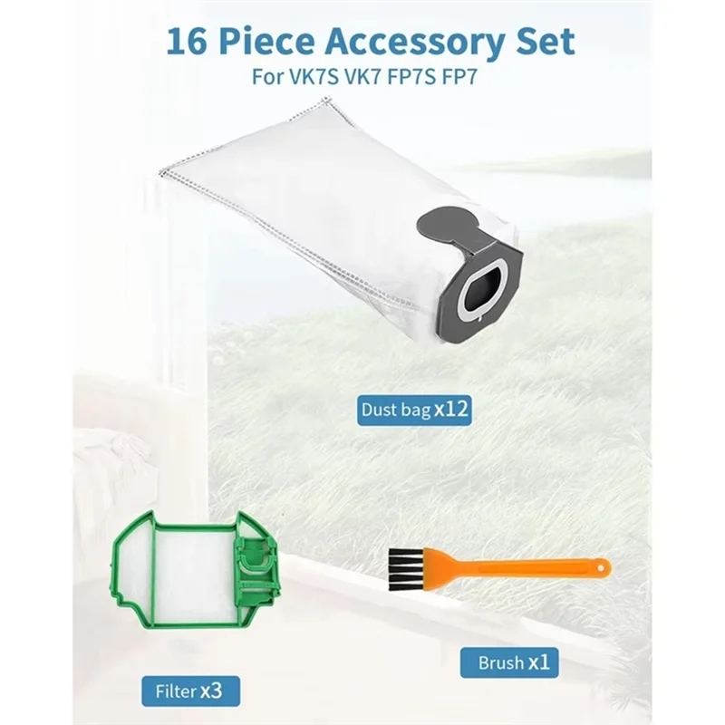 【Shopper’S Favorite】Durable Vacuum Cleaner Bags For Vorwerk Kobold VK7, FP7, VK7S, FP7S - Optimal Filtration Replacement Parts
