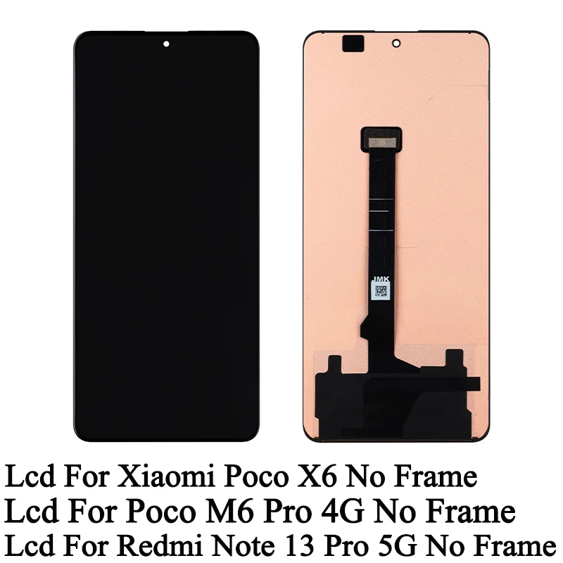 Premium Lcd For Xiaomi Redmi Note 13 Pro 5G Display Touch Screen Digitizer Panel Assembly For POCO X6 Lcd With Frame 2312DRA50C