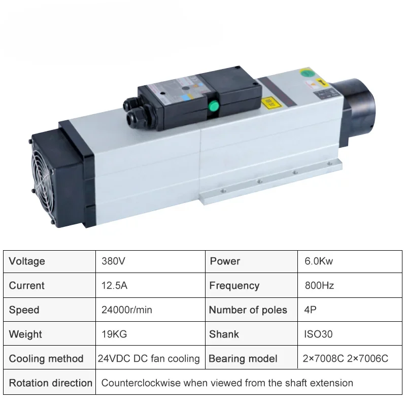 Cnc Automatic Tool Changer Spindle 6kw 220v 380v Iso30 Atc Air Cooled Spindle Motor For Wood Cnc Router Engraving