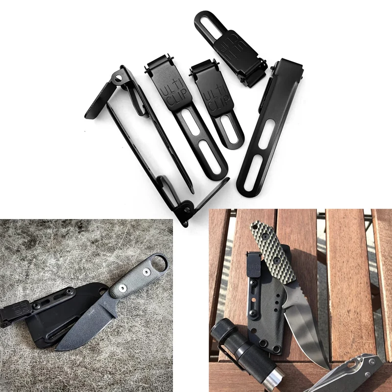 20 Sets/lot 420 Stainless Steel Ulti Clip Ultitruck Knife KYDEX Scabbard Sheath Holsters Connecting Waist Clamp Belt