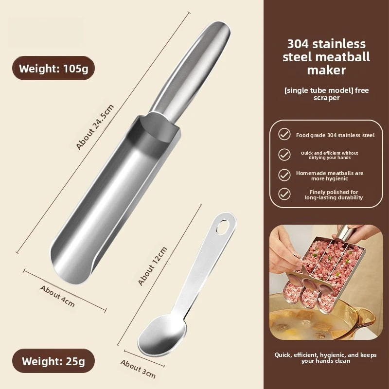 

304 stainless steel Rice-meat dumplings maker household fish ball shrimp sliding die