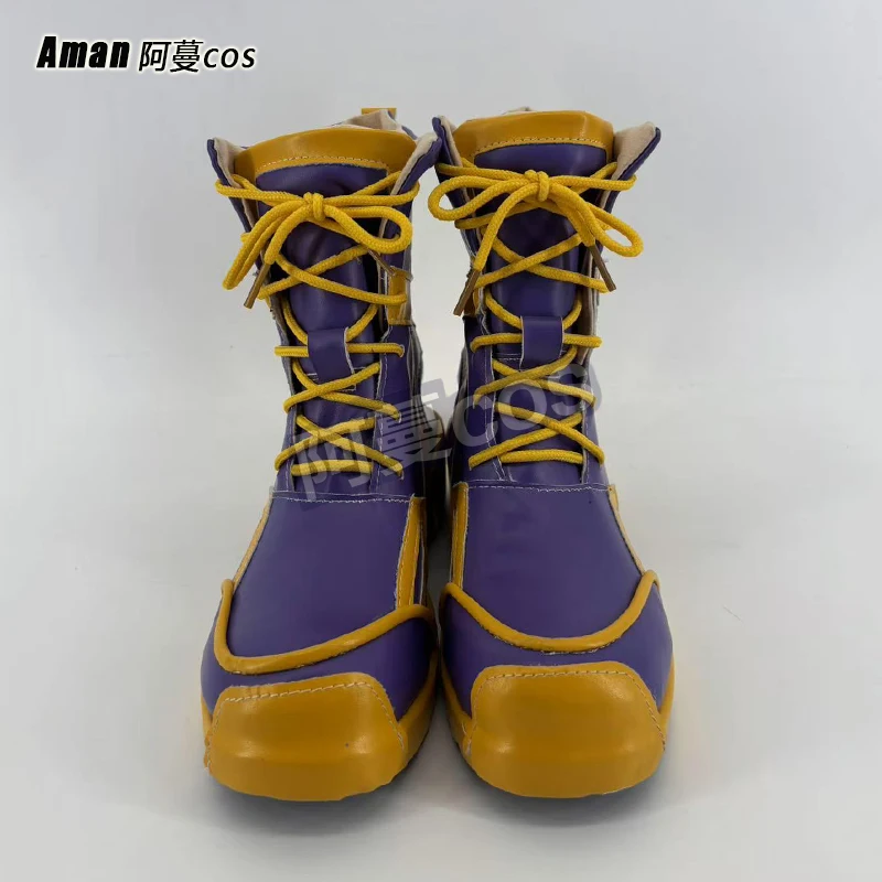 KPop デーモンハンターズ ゾーイコスプレ衣装靴手作りフェイクレザーブーツアニメカーニバルパーティーハロウィンブーツ