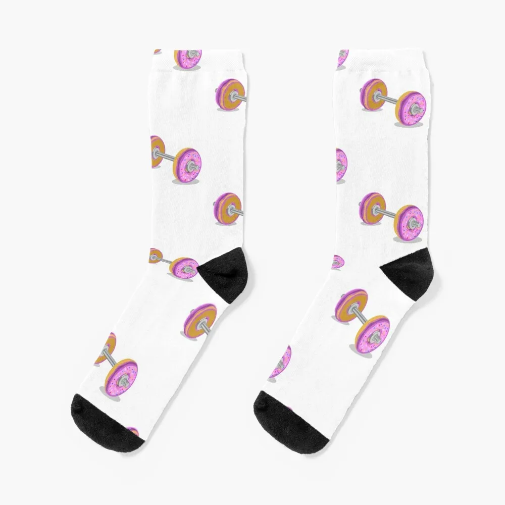 

Donut Barbell Socks happy Non-slip fashionable gym Boy Child Socks Women's