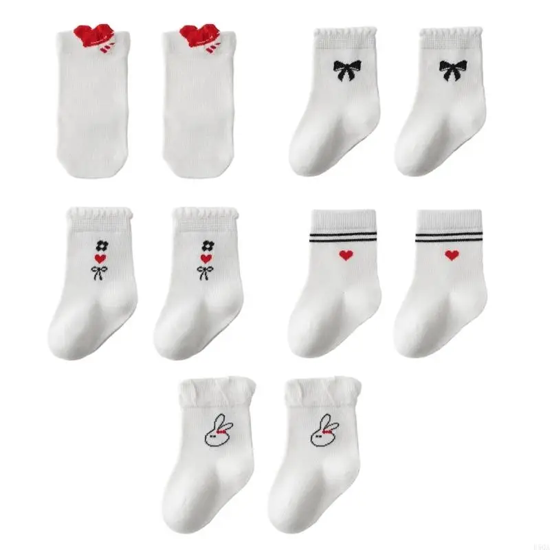 

D5QA Soft Infant Socks Spring Autumn Wear Seamless Design for Newborns Toddler