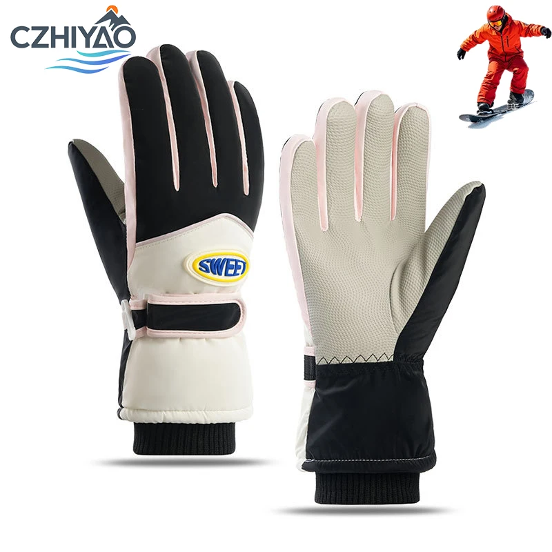 

CZHIYAO Winter Gloves-Touchscreen Sensitive,Windproof Thermal,Anti-Slip Palm Grip,Cold Weather for Skiing,Snowboarding&Outdoor