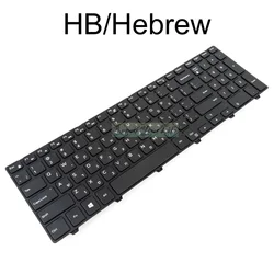 Arabic Hebrew backlit Keyboard for Dell Vostro 15 3565 3568, Inspiron 5558 5559 5566 5577 5551 5555 0NXJRR 010TXR laptop Teclado
