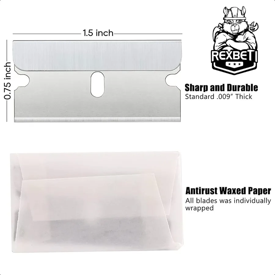 600PCS Single Edge Rasierklingen Industrial Box Cutter Ersatzklingen Glasschaberklingen