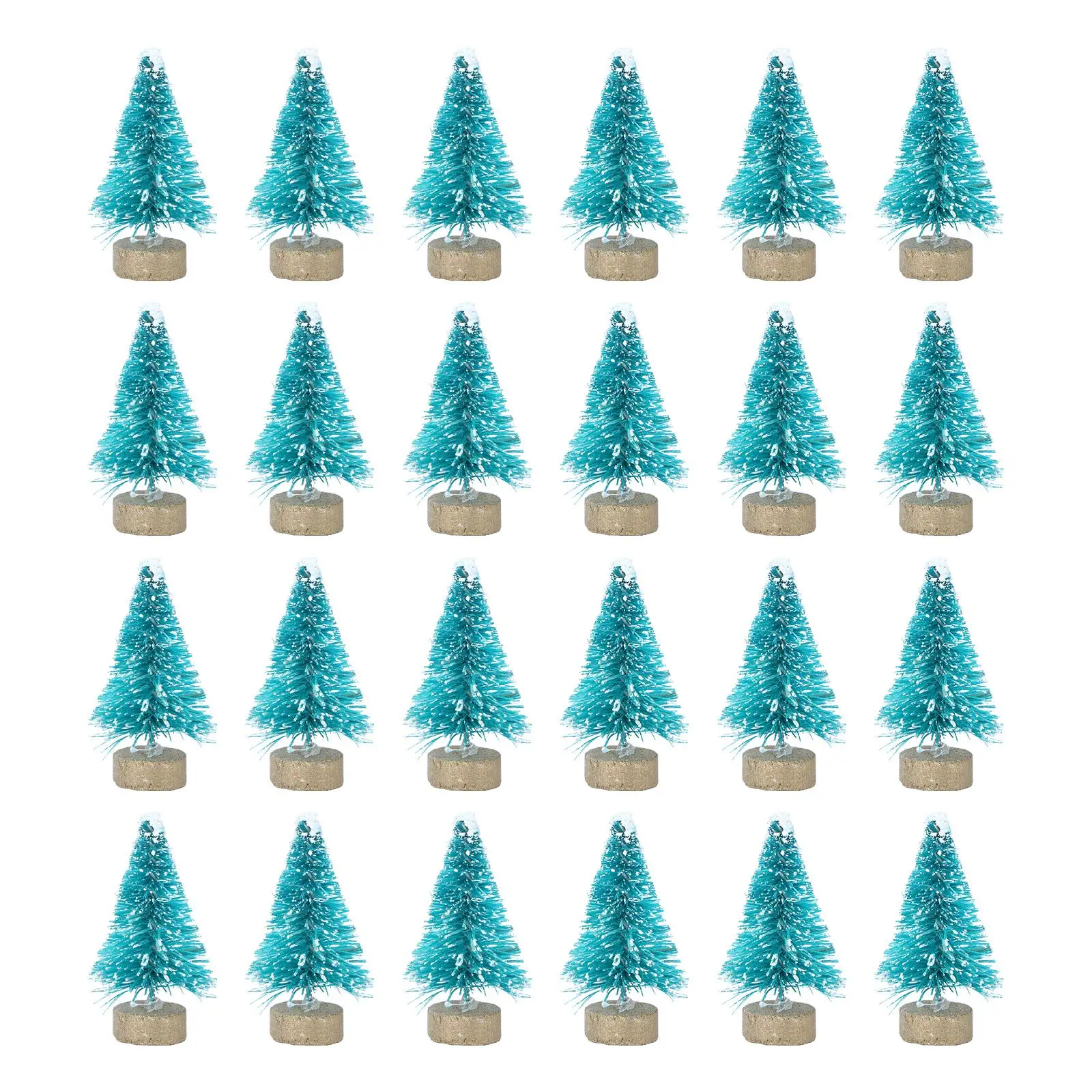 

24pcs Mini Christmas Tree Adornment Desktop Ornament Table Decorations Tabletop Christmas Decors For Home Office Restaurant