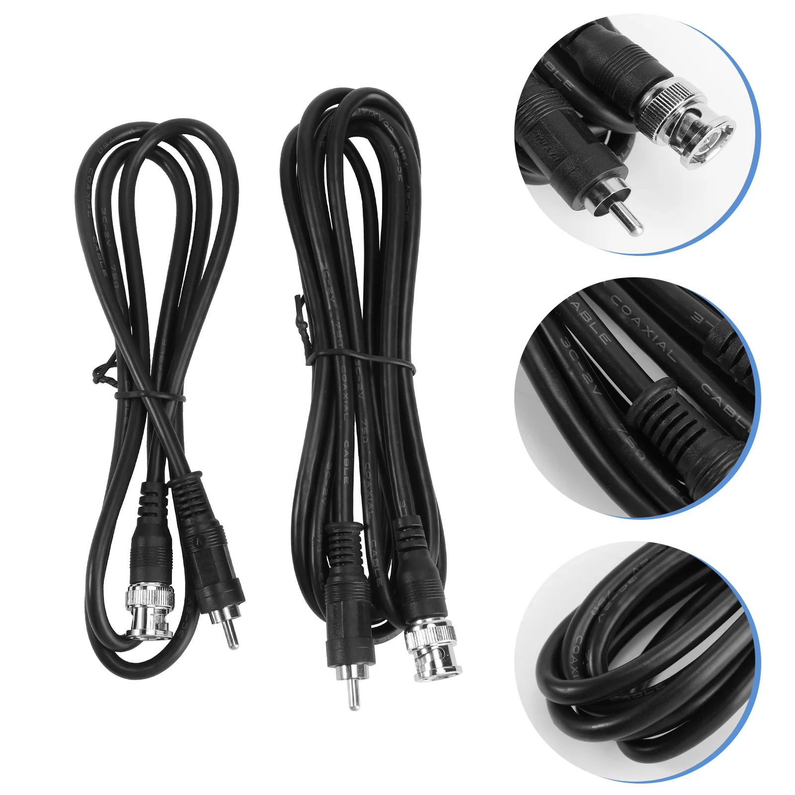 

2 Pcs BNC to AV Cable Converting Wire Video Reliable Converter Cables Efficient Camera