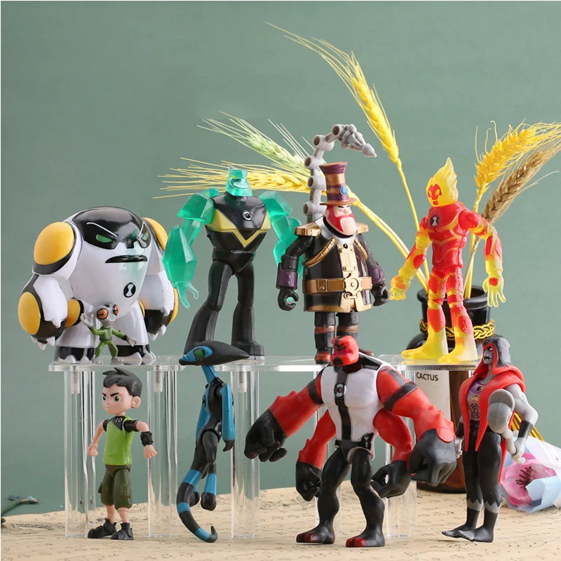 

9pcs Ben10 Toy Alien Hero Little Monster Doll Model Handmade Decoration Earth Defender Youth Hacker Hero Omnitrix Small Class Ch