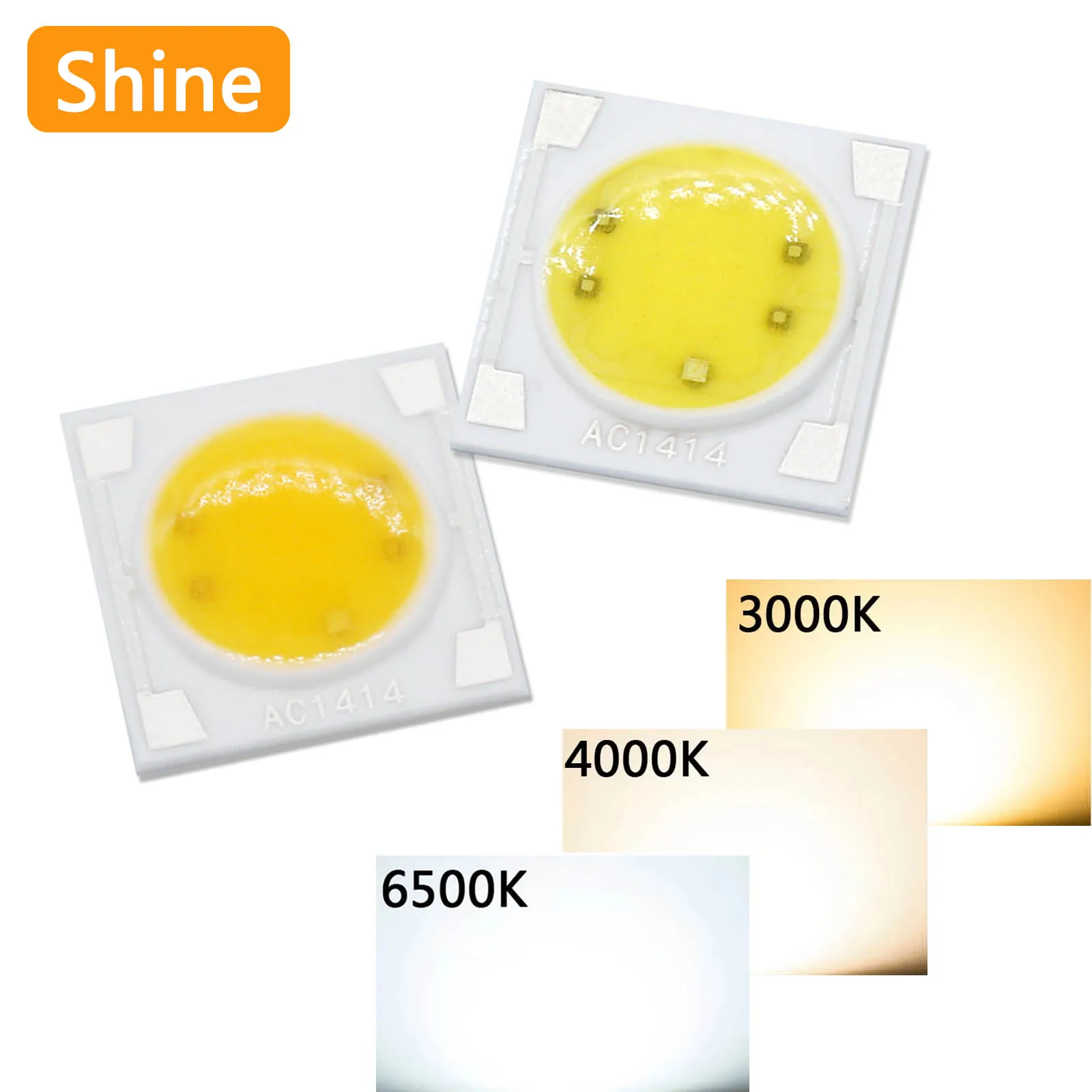 1pcs LED Beads AC220V LED Cob Ceramic Chip Diode 3W 5W 7W 9W 12W 15W 20W 30W LED Bulb Spotlight Tube Light Source DIY