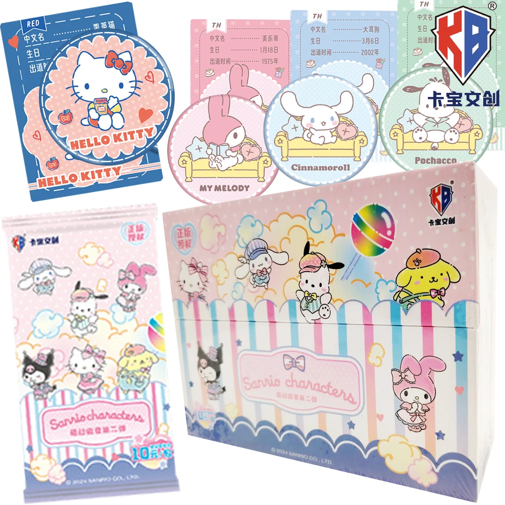 

KABAO Genuine Sanrio Characters Cute Collection Cards Badge Anime Cartoon Healing Exquisite Decoration Limited Cards Xmas Gifts