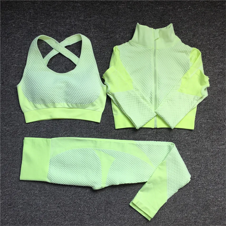 QK 2024 1PCS Warm Seamless Zipper Fitness Long  Sleeve Tops Yoga Set Women Sports Pants Gym Active Suits