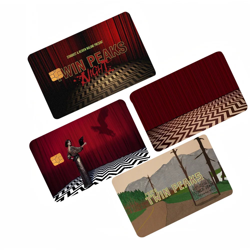Twin Peaks Anime Spend Or Save Funny Shell On Off Ultradünn, kein Verblassen, Aufkleber-Hautabdeckungsfolie für Debit-Kreditkarten