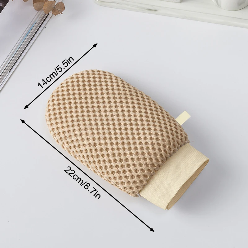 

For Removing Dead Skin And Dirt Bath Glove Shower Cloth Lathering Net Soap Bag Can Put Soap 2-In-1 Bath Loofah Glove Double-Side