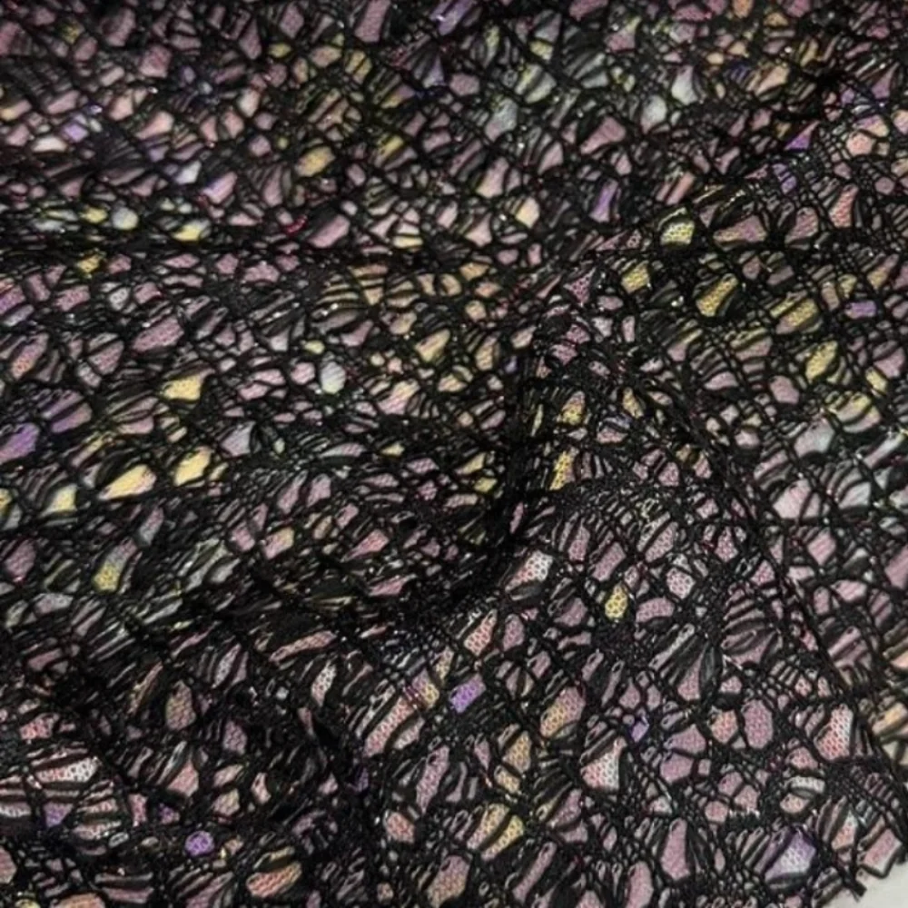 

Двухслойная сетчатая ткань из окрашенной пряжи, яркая трикотажная ткань для шитья своими руками, для пуловеров, платьев, дизайнерская ткань, продается на метры