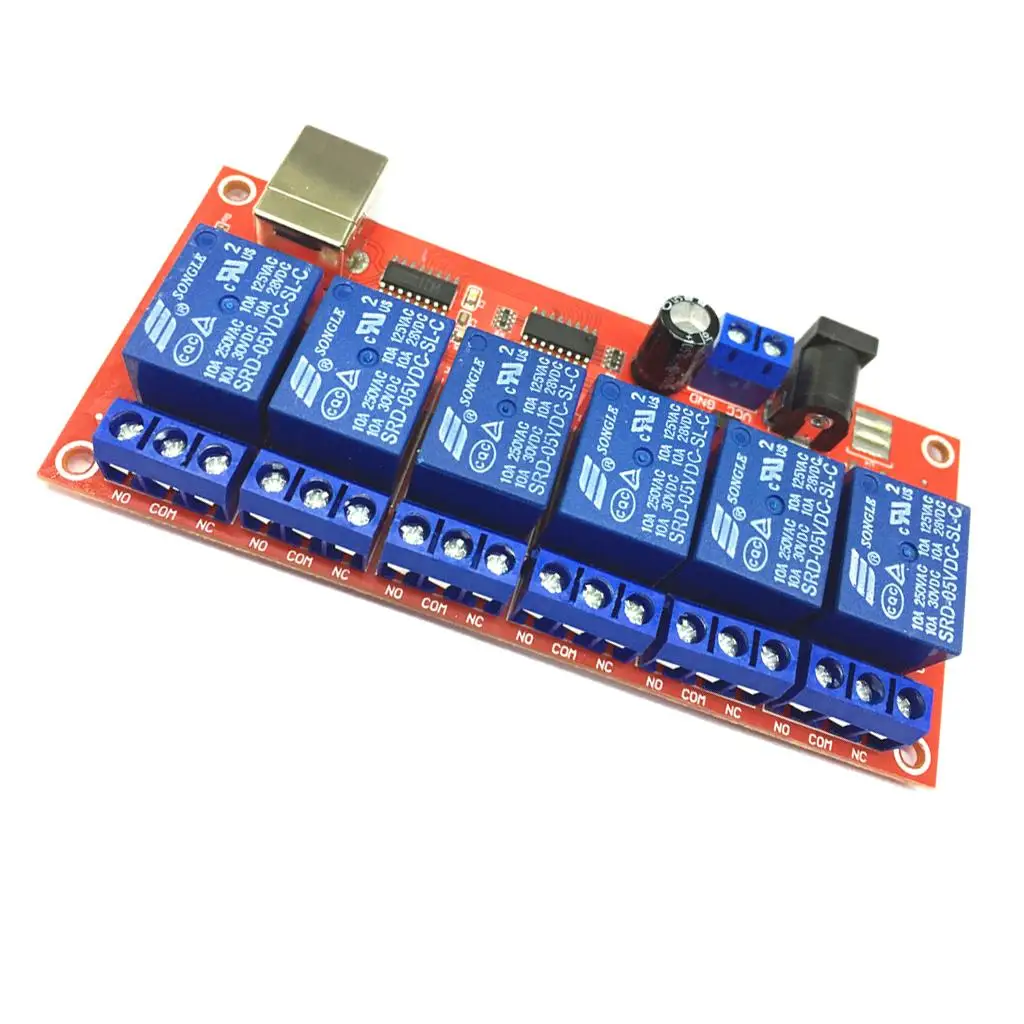 6-channel USB Relay Module Drive- USB Relay Computer Control