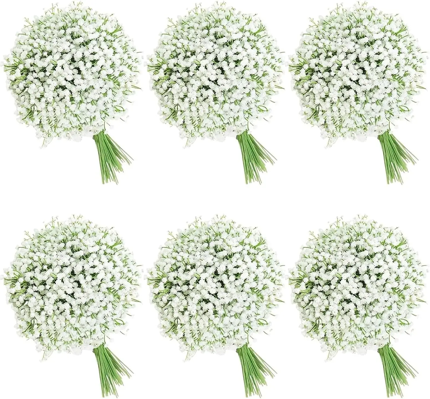 

120 Pcs Babys Breath Artificial Flowers, White Babys Breath Flowers Artificial Bulk Real Touch Flowers for Wedding Party