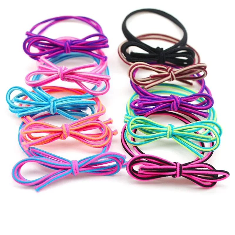 50PCS/lot Tri-color Hand-woven Rope Hair Accessories for Women Headband Elastic Bands for Hair for Girls Band Hair for Kids