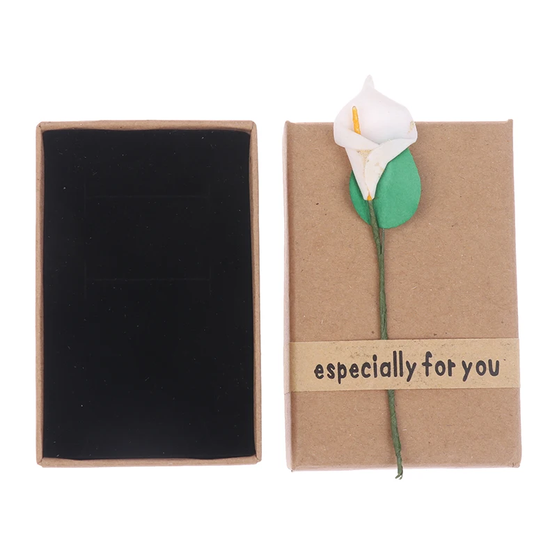 

8.5*5.5*2.8cm Jewelry Gift Box Bracelet Necklace Organizer Storage Box Paper Cardboard Packaging Container With Sponge