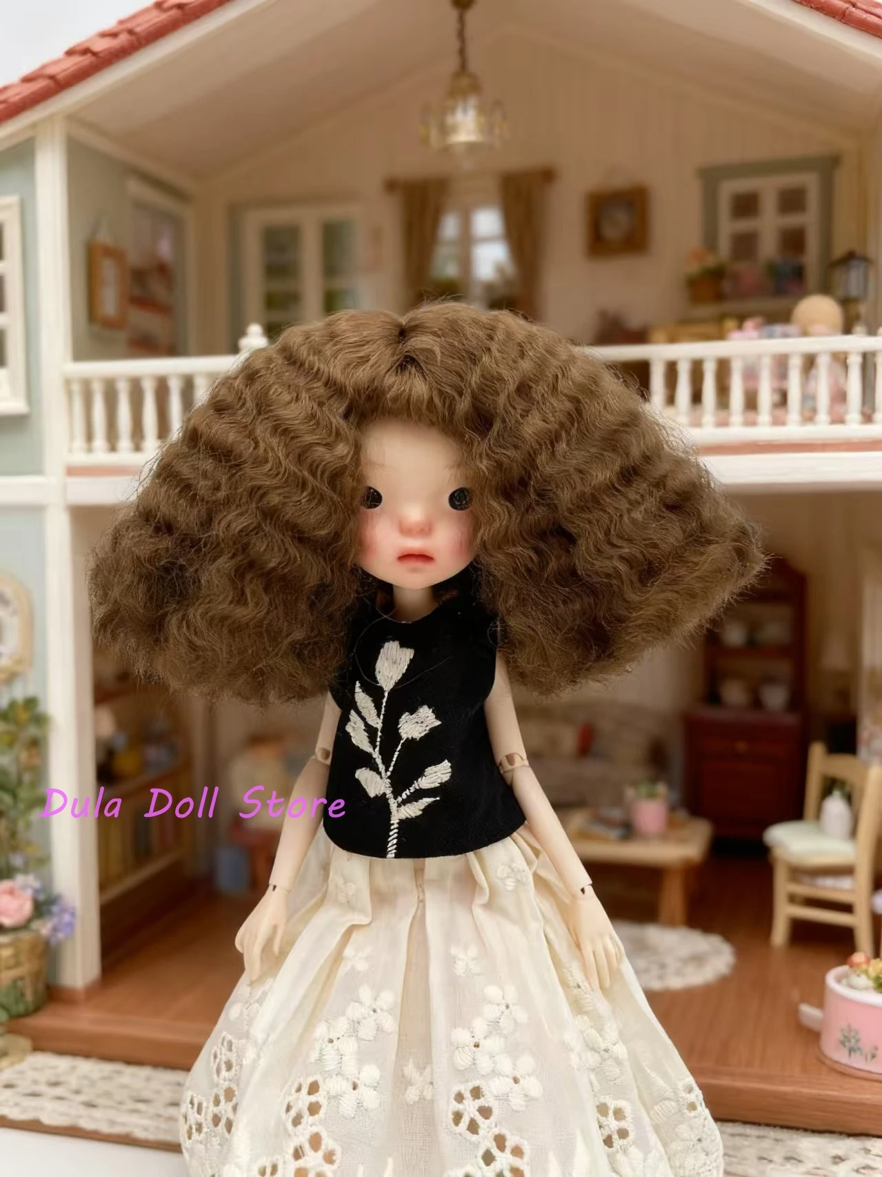 Dula 人形服ドレスパターンノースリーブベストスカートブライスランドアズランドウドゥ ob24 ob22 アゾンリカ 1/6 Bjd 人形