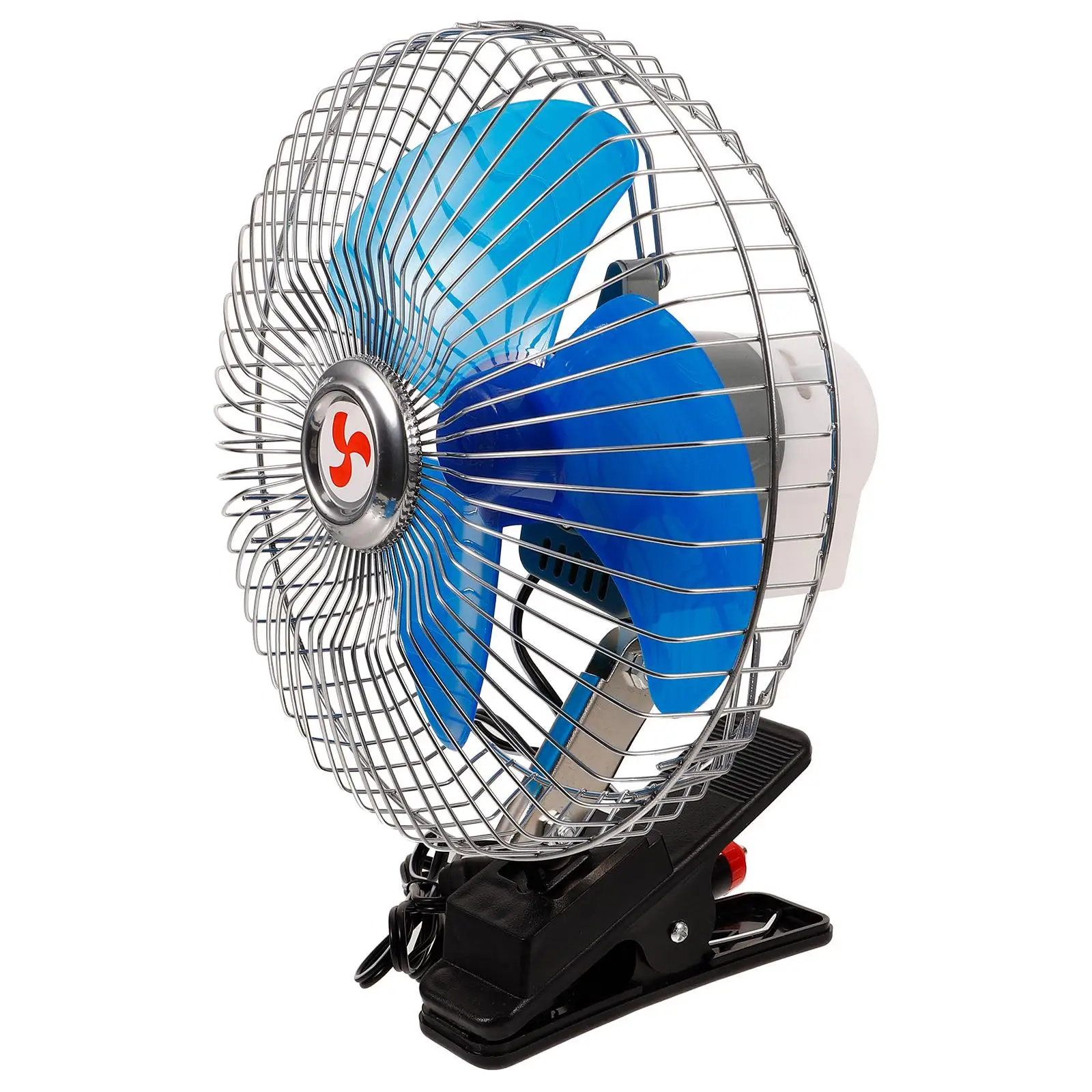 

8 Inch Fan Portable Oscillating Clip-on Cooling 12V Cigarette Lighter Powered Dashboard Mountable Mini Van Truck