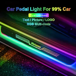 2/4 Pcs Personalized Customization Pedal Lights 18 LED Car Interior Light Car Led Door Skirt Neon Mood lighting Auto Accessories