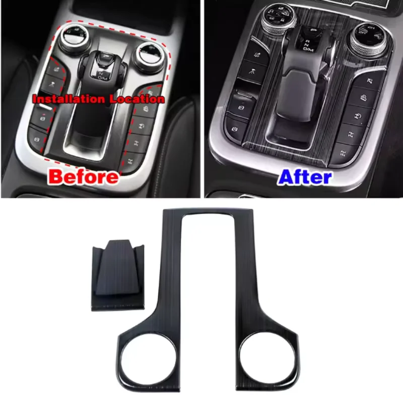 For GWM Tank 300 2021 -2024 Accessories steel Black Decor Glovebox Handle AC Air Outlet Cover Coffee Cup Holder Anti Kick Plate