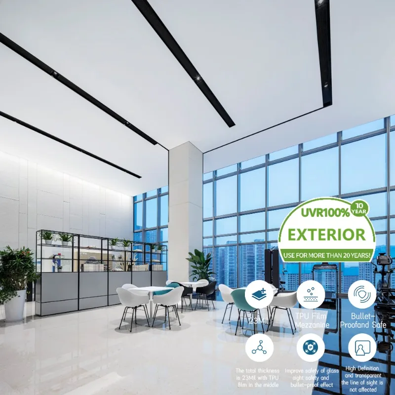 【Hot Sale】Energy Saving 99%UVR 55-75%VLT Architectural Solar Window Film Residential Heat Insulation UV Window Film For Building