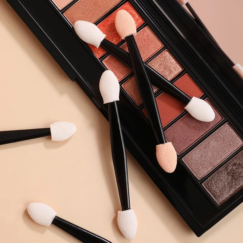 使い捨てのアイシャドウスティック,200個,スポンジ,アイシャドウ,ポータブル染め,メイクアップ用