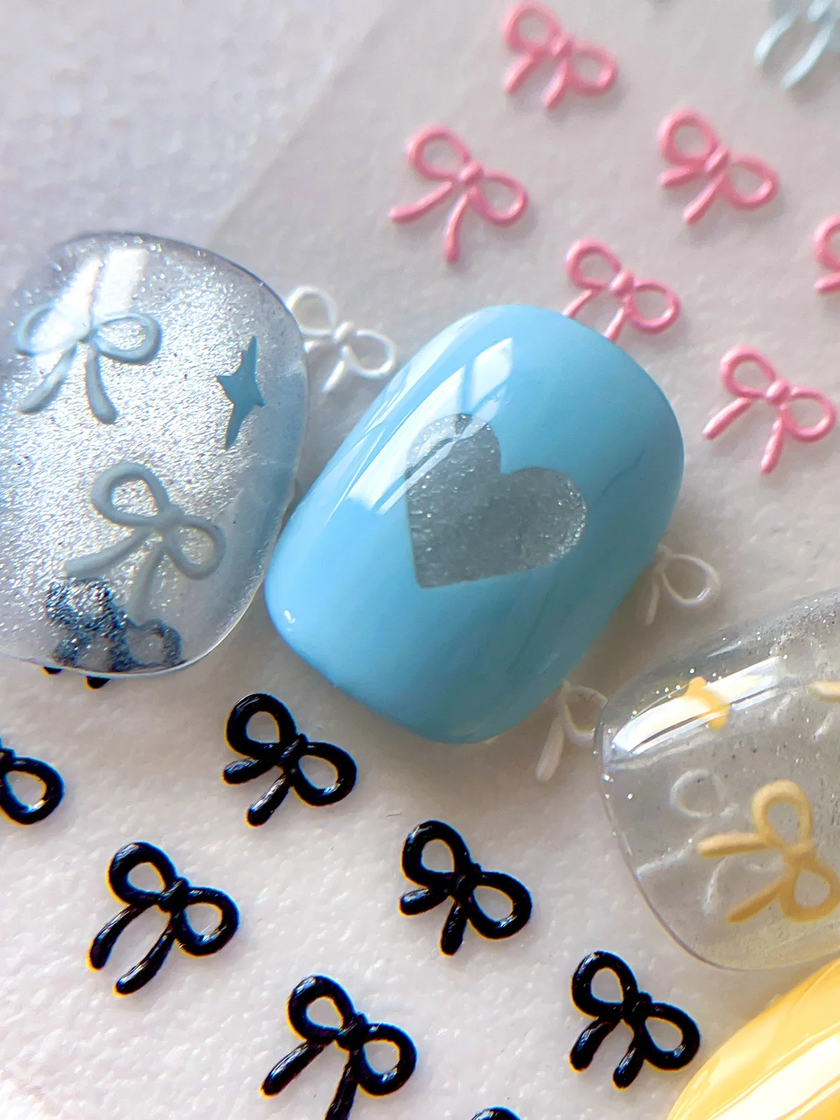 تنقش الملونة القوس مسمار الفن ملصقات بسيطة العصرية ملصقات الزخرفية للأظافر DIY بها بنفسك لاصق الأظافر الديكور Mnaicure صائق