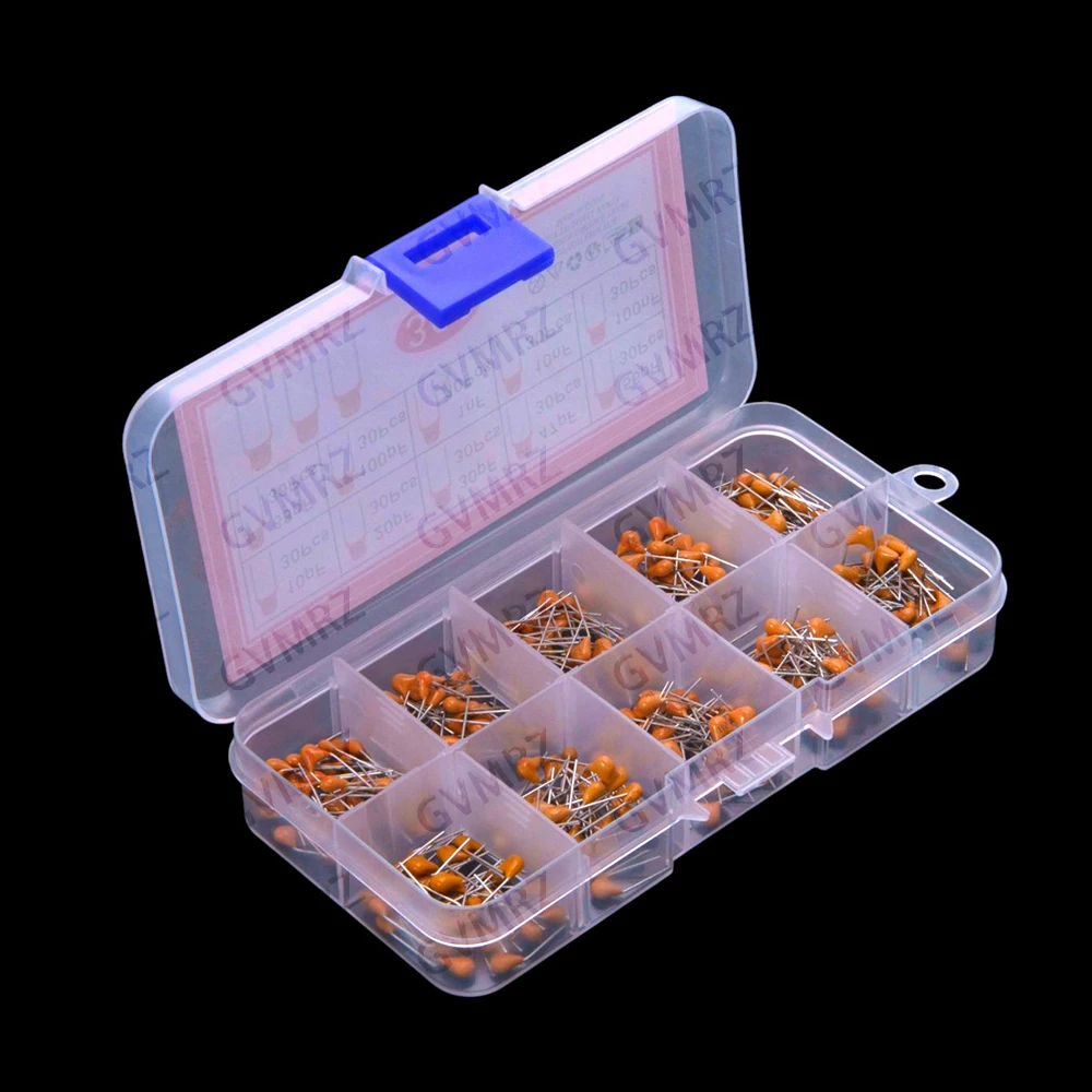 10Value 100PF 1NF 10NF 100NF 10PF-100NF Multilayer Ceramic Capacitor Assortment KIT Each 30PCS 10PF 20PF 0PF 47PF 56PF 68PF