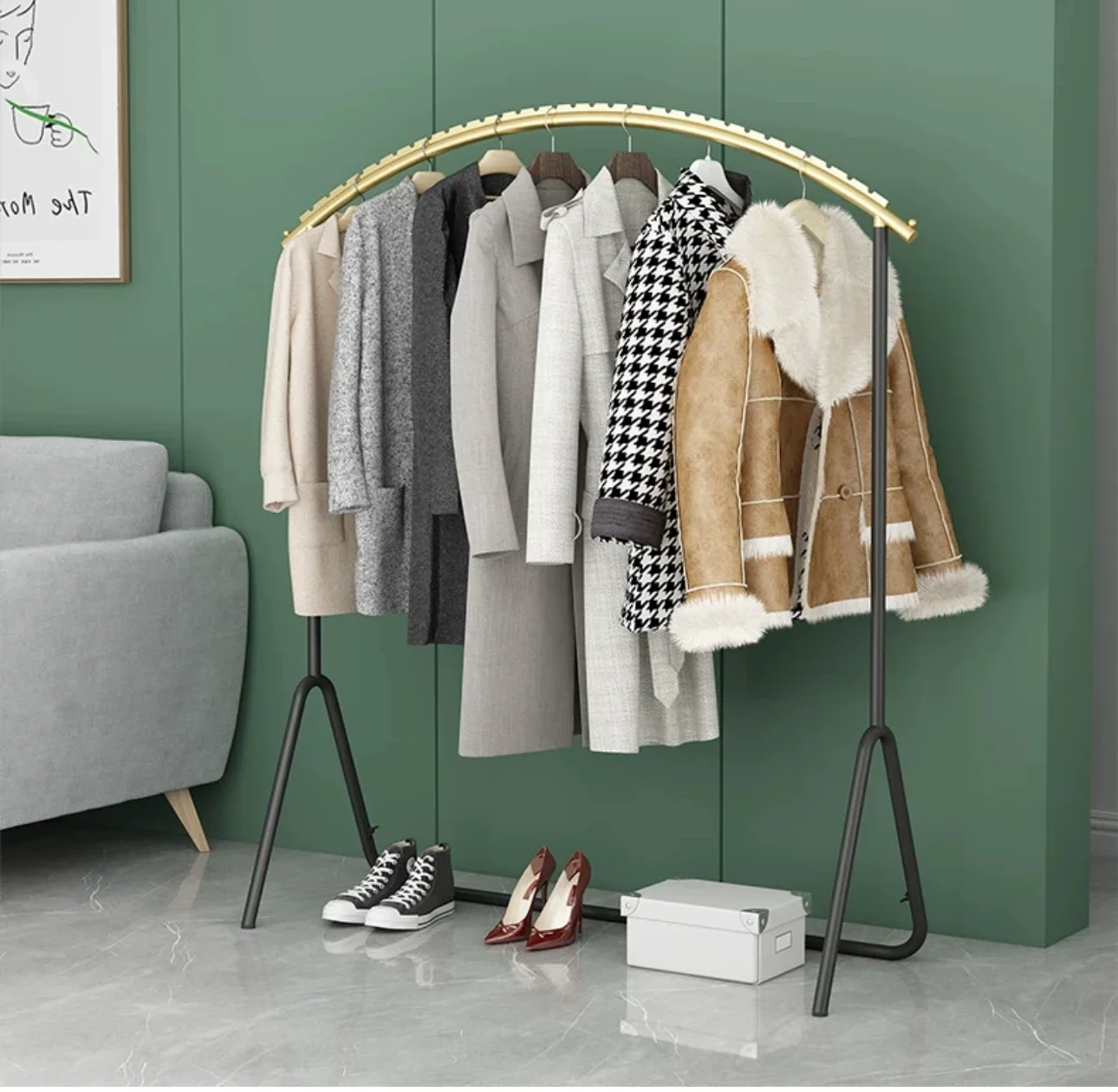 Online celebrity  floor bedroom home clothes rack simple clothes  Nordic simple clothes rack single-pole