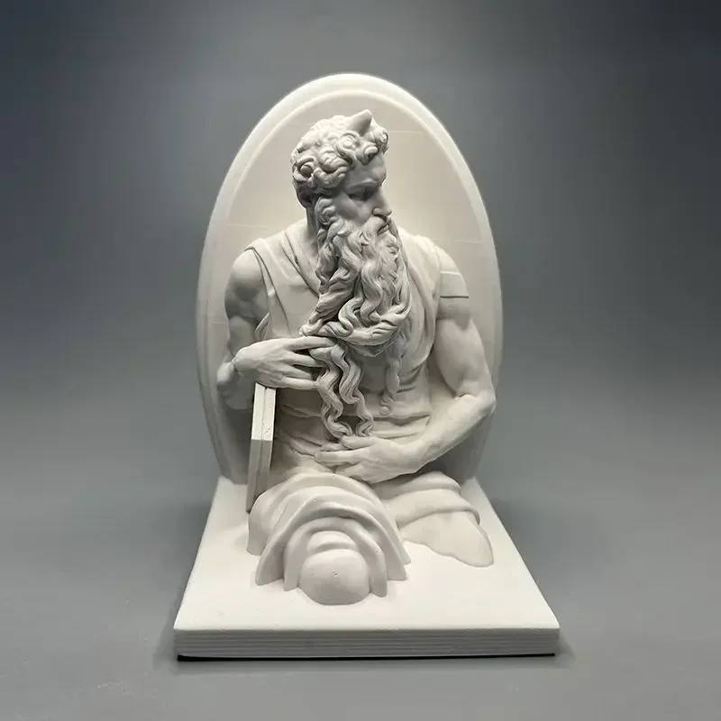 Moses-Figur Skulptur Diffusor Steinskulptur Kunstwerk Gips-Statue Kunstskulptur Wohnzimmer-Dekoration Geburtstagsgeschenke