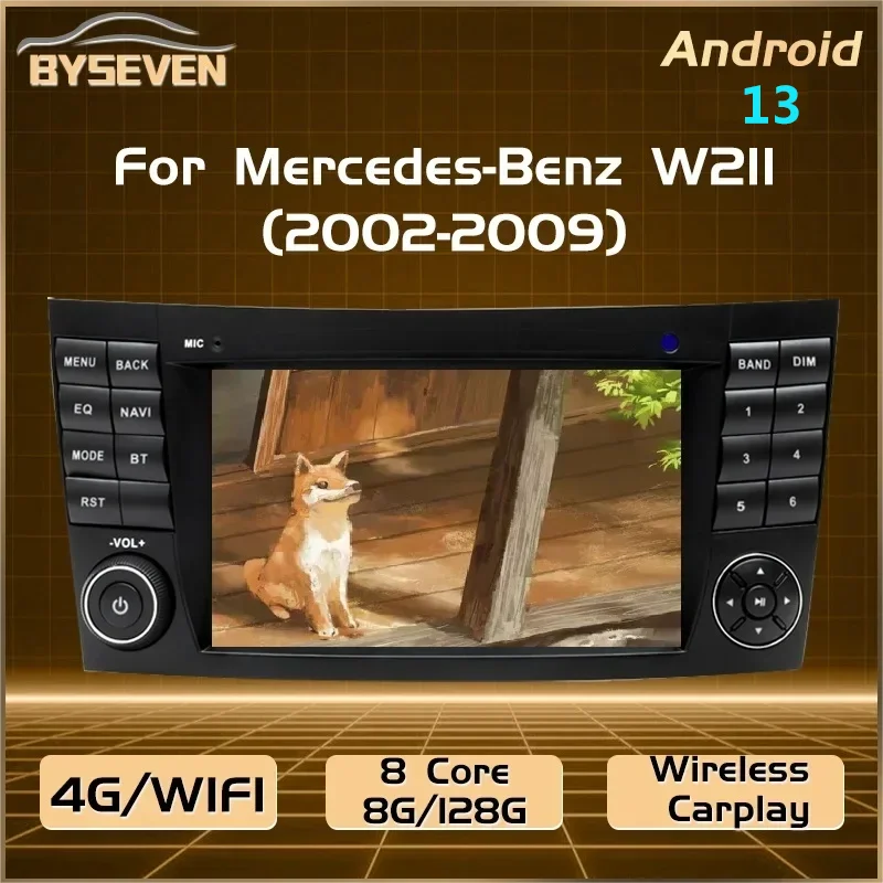 BySeven Autoradio For Mercedes Benz E Class W211 E200 W219 W463 W209 WIFI Android 13 Player GPS Navi Head Unit