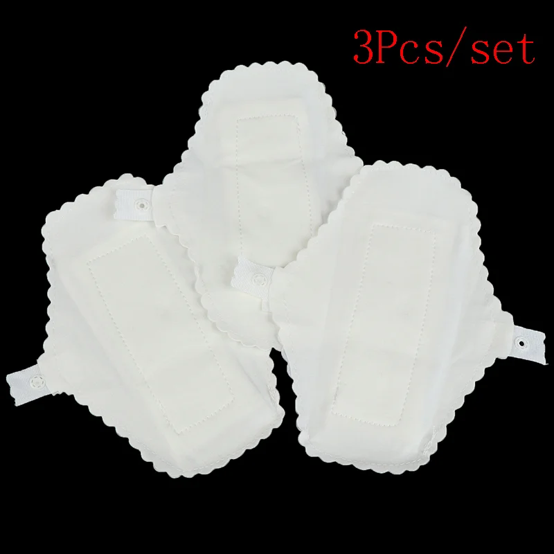 3Pcs Reusable Cotton Menstrual Cloth 18CM Washable Breathable Sanitary Panty Liners Feminine Hygiene Pads