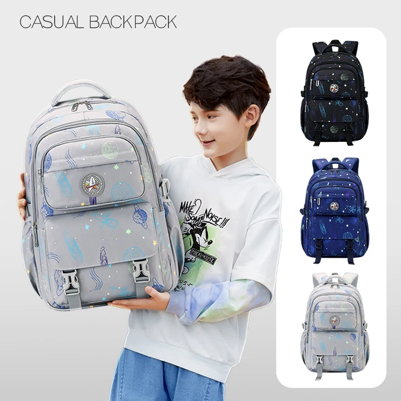 Primary School Bags for Boys Middle Student Bagpack Starry Sky Backpack Leisure Oxford