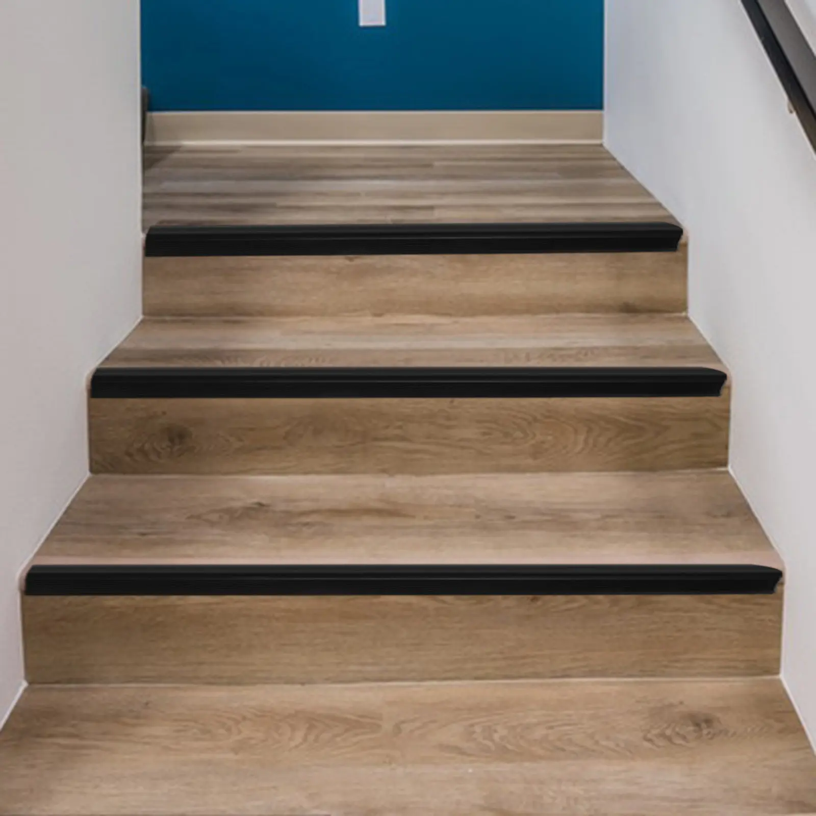 Tira Antideslizante de PVC para Bordes, Protector de Escalones, Cinta Antideslizante para Interiores y Exteriores, Moldura de Transición para Pisos