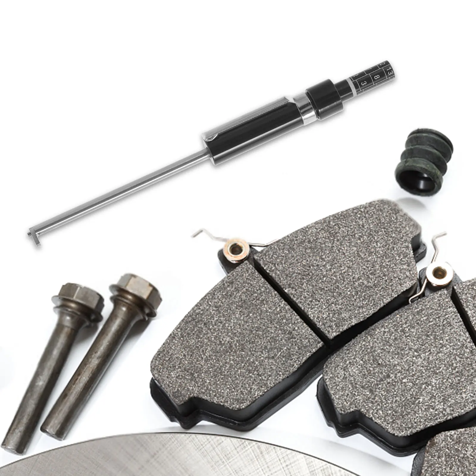 

Brake Pad Measuring Pen Tool Metal Gauge Measure Pads Disc Caliper Thickness Lining Aluminum Alloy Automotive Brake Measurement
