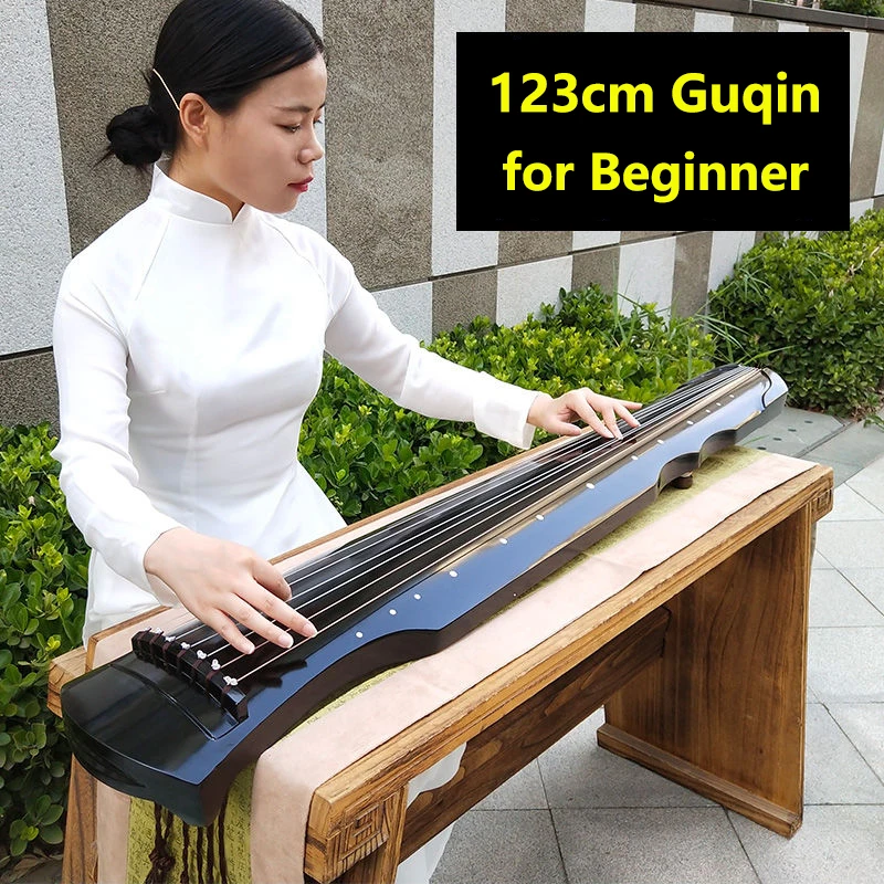 Fuxi Guqin 7 Strings Paulownia Wood Guqin Instrument Black Brown Handmade Guzheng Beginner Traditional Chinese Music Instrument