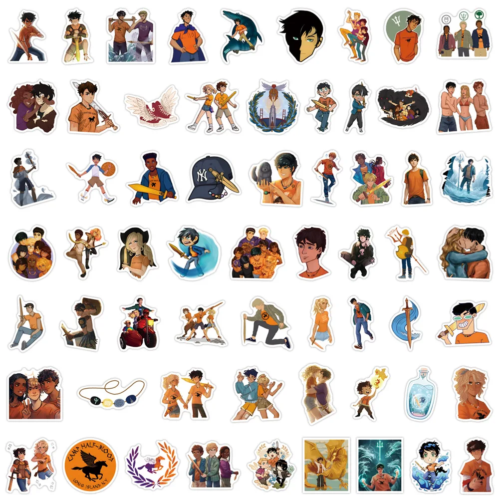 10/60/120PCS  Percy Jackson Sticker Cartoon Graffiti Decorative Skateboard Scrapbook Laptop Phone Case Guitar Waterproof Decal