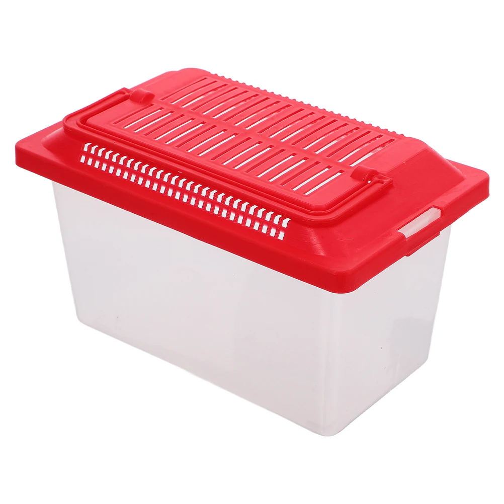 

Portable Fish Tank Box Clear Mini Aquarium Bowl Container Kids Transport Plastic Terrarium Pet Hamster Habitat Guinea Pig Home