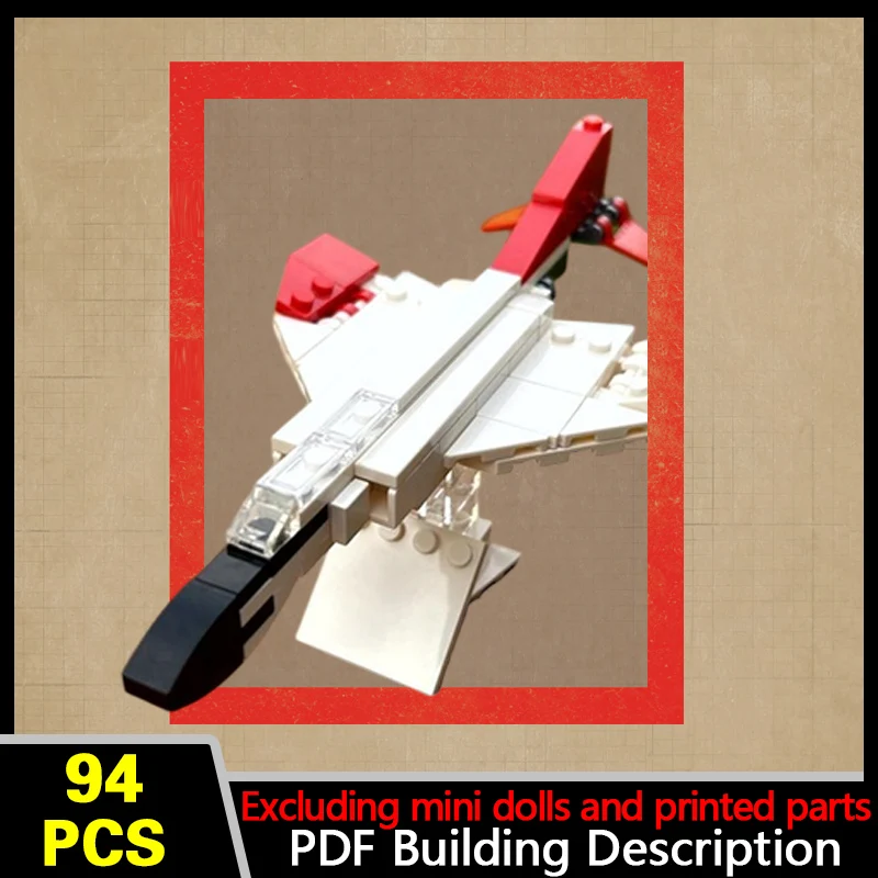 F-4 Military Jet Fighter Model MOC Building Bricks War Equipment Style Modular Technology Gifts Holiday Assemble Toys Suit